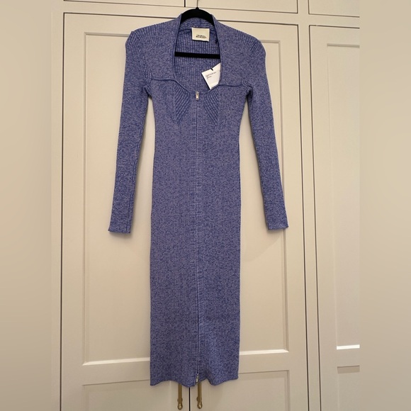 NWT Isabel Marant Zael lavender midi knit dress 36 - Picture 2 of 11